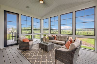 Sunroom with Large Windows